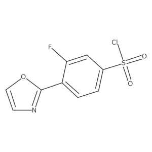3-Fluoro-4-(oxazol-2-yl)benzenesulfonyl chloride结构式