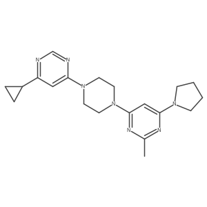4-[4-(6-Cyclopropylpyrimidin-4-yl)piperazin-1-yl]-2-methyl-6-(pyrrolidin-1-yl)pyrimidine Structure