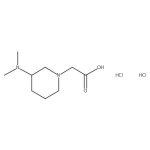 2-[3-(Dimethylamino)piperidin-1-yl]acetic acid;dihydrochloride结构式