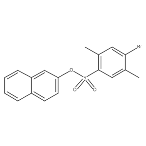Naphthalen-2-yl 4-bromo-2,5-dimethylbenzene-1-sulfonate结构式