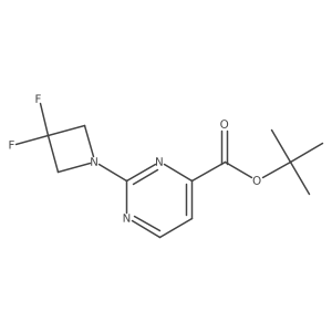 Tert-butyl 2-(3,3-difluoroazetidin-1-yl)pyrimidine-4-carboxylate Structure