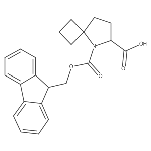 5-(9H-Fluoren-9-ylmethoxycarbonyl)-5-azaspiro[3.4]octane-6-carboxylic acid结构式