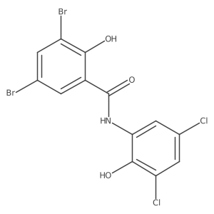 Benzamide,3,5-dibromo-n-(3,5-dichloro-2-hydroxyphenyl)-2-hydroxy- Structure