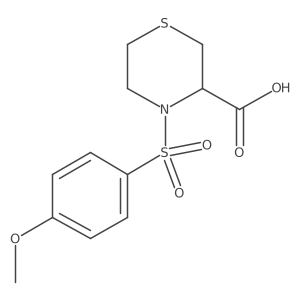 4-[(4-Methoxyphenyl)sulfonyl]-3-thiomorpholinecarboxylic acid结构式