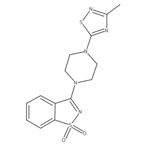 3-[4-(3-Methyl-1,2,4-thiadiazol-5-yl)piperazin-1-yl]-1lambda6,2-benzothiazole-1,1-dione结构式