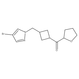 4-bromo-1-{[1-(oxolane-2-carbonyl)azetidin-3-yl]methyl}-1H-pyrazole Structure
