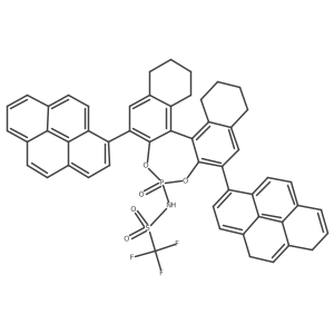 N-((11bS)-2-(4,6-Dihydropyren-1-yl)-4-oxido-6-(pyren-1-yl)-8,9,10,11,12,13,14,15-octahydrodinaphtho[2,1-d:1',2'-f][1,3,2]dioxaphosphepin-4-yl)-1,1,1-trifluoromethanesulfonamide结构式