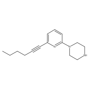 1-[6-(Hex-1-yn-1-yl)pyridin-2-yl]piperazine Structure