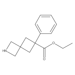 Ethyl 6-phenyl-2-azaspiro[3.3]heptane-6-carboxylate结构式