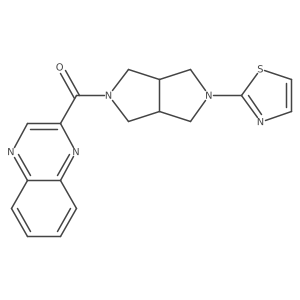 2-[5-(1,3-Thiazol-2-yl)-octahydropyrrolo[3,4-c]pyrrole-2-carbonyl]quinoxaline Structure