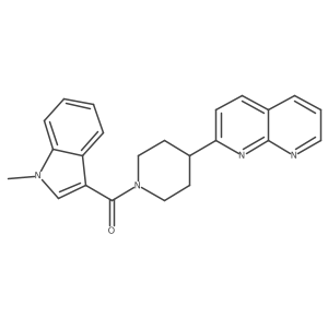 2-[1-(1-methyl-1H-indole-3-carbonyl)piperidin-4-yl]-1,8-naphthyridine Structure