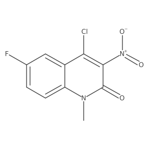 4-Chloro-6-fluoro-1-methyl-3-nitroquinolin-2(1H)-one结构式