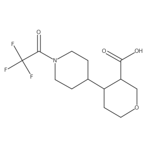 4-[1-(2,2,2-Trifluoroacetyl)piperidin-4-yl]oxane-3-carboxylic acid Structure
