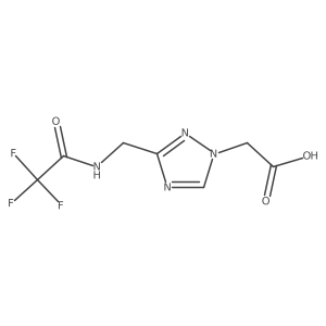 2-{3-[(2,2,2-trifluoroacetamido)methyl]-1H-1,2,4-triazol-1-yl}acetic acid Structure