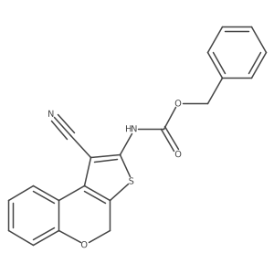 benzyl N-{1-cyano-4H-thieno[2,3-c]chromen-2-yl}carbamate结构式