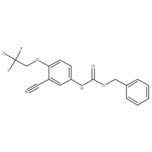 benzyl N-[3-cyano-4-(2,2,2-trifluoroethoxy)phenyl]carbamate Structure