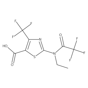 2-(N-ethyl-2,2,2-trifluoroacetamido)-4-(trifluoromethyl)-1,3-thiazole-5-carboxylic acid Structure