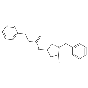 benzyl N-(1-benzyl-5,5-dimethylpyrrolidin-3-yl)carbamate Structure
