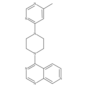 4-Methyl-6-(4-{pyrido[3,4-d]pyrimidin-4-yl}piperazin-1-yl)pyrimidine Structure