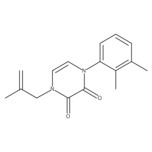 1-(2,3-Dimethylphenyl)-4-(2-methylprop-2-en-1-yl)-1,2,3,4-tetrahydropyrazine-2,3-dione结构式