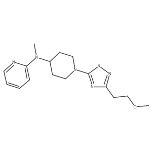 N-{1-[3-(2-methoxyethyl)-1,2,4-thiadiazol-5-yl]piperidin-4-yl}-N-methylpyridin-2-amine结构式