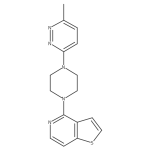 3-Methyl-6-(4-{thieno[3,2-c]pyridin-4-yl}piperazin-1-yl)pyridazine结构式