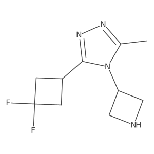 4-(azetidin-3-yl)-3-(3,3-difluorocyclobutyl)-5-methyl-4H-1,2,4-triazole结构式