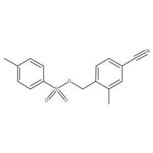 (4-Cyano-2-methylphenyl)methyl 4-methylbenzene-1-sulfonate结构式