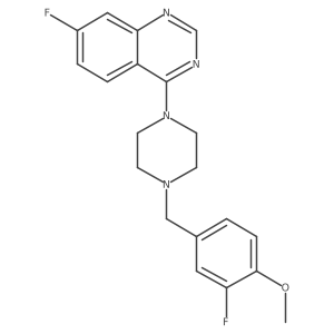7-Fluoro-4-{4-[(3-fluoro-4-methoxyphenyl)methyl]piperazin-1-yl}quinazoline Structure