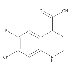 7-Chloro-6-fluoro-1,2,3,4-tetrahydroquinoline-4-carboxylic acid Structure