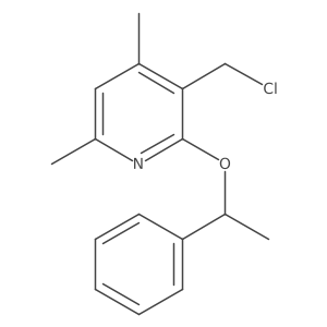 3-(chloromethyl)-4,6-dimethyl-2-[(1R)-1-phenylethoxy]pyridine Structure