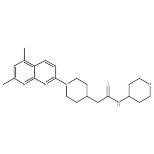 2-[1-(5,7-dimethyl-1,8-naphthyridin-2-yl)piperidin-4-yl]-N-(oxan-4-yl)acetamide Structure