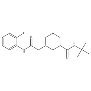 N-tert-butyl-1-{[(2-fluorophenyl)carbamoyl]methyl}piperidine-3-carboxamide Structure