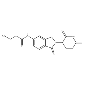 3-amino-N-[2-(2,6-dioxo-3-piperidyl)-1-oxo-isoindolin-5-yl]propanamide结构式