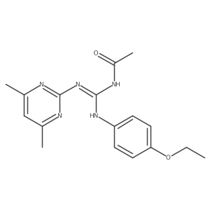 N-[[(4,6-dimethylpyrimidin-2-yl)amino]-(4-ethoxyanilino)methylidene]acetamide结构式