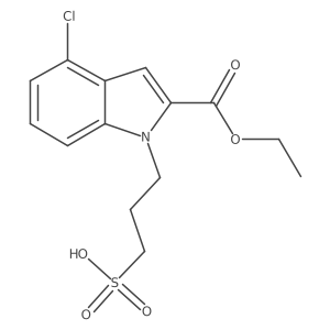 3-(4-Chloro-2-(ethoxycarbonyl)-1H-indol-1-yl)propane-1-sulfonic acid结构式