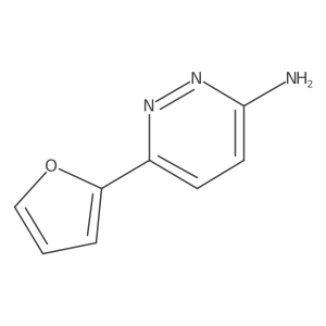 3-Amino-6-(2-furanyl)pyridazine结构式
