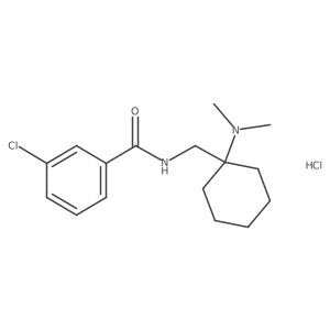 m-Chloro-N-[[1-(dimethylamino)cyclohexyl]methyl]benzamide monohydrochloride结构式