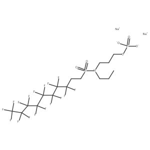 Disodium;3-[3,3,4,4,5,5,6,6,7,7,8,8,9,9,10,10,10-heptadecafluorodecylsulfonyl(propyl)amino]propyl phosphate Structure
