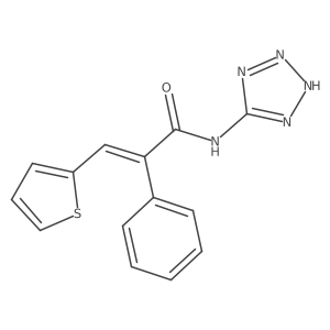 (E)-2-phenyl-N-(1H-1,2,3,4-tetraazol-5-yl)-3-(2-thienyl)-2-propenamide结构式