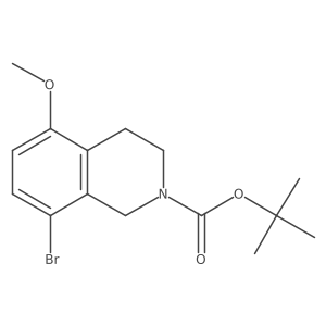 5-Methoxy-8-bromo-3,4-dihydro-1H-isoquinoline-2-carboxylic acid tert-butyl ester结构式