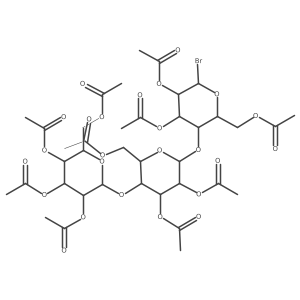Glc2Ac3Ac4Ac6Ac(a1-4)Glc2Ac3Ac6Ac(a1-4)a-Glc1Br2Ac3Ac6Ac Structure