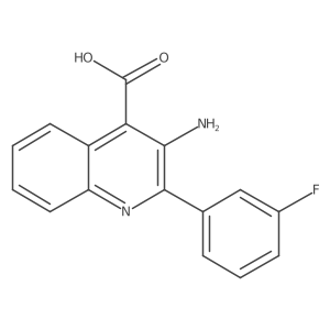 3-Amino-2-(3-fluoro-phenyl)-quinoline-4-carboxylic acid Structure