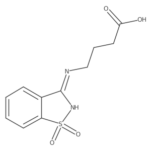 4-[(1,1-Dioxo-1,2-benzothiazol-3-yl)amino]butanoic acid结构式