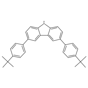 3,6-Bis[4-(tert-butyl)phenyl]-9H-carbazole结构式
