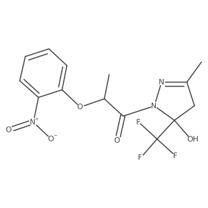 1-[5-hydroxy-3-methyl-5-(trifluoromethyl)-4H-pyrazol-1-yl]-2-(2-nitrophenoxy)propan-1-one Structure