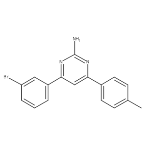 4-(3-Bromophenyl)-6-(4-methylphenyl)pyrimidin-2-amine结构式
