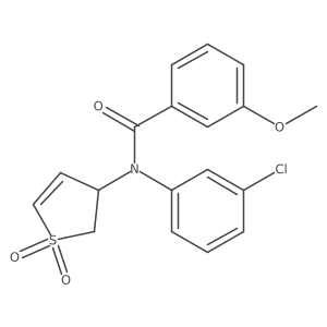 N-(3-chlorophenyl)-N-(1,1-dioxido-2,3-dihydrothiophen-3-yl)-3-methoxybenzamide结构式