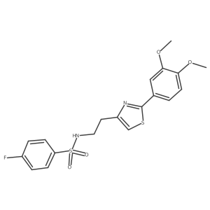 N-(2-(2-(3,4-dimethoxyphenyl)thiazol-4-yl)ethyl)-4-fluorobenzenesulfonamide Structure