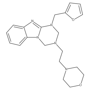 1-(Furan-2-ylmethyl)-3-[2-(morpholin-4-yl)ethyl]-1,2,3,4-tetrahydro[1,3,5]triazino[1,2-a]benzimidazole结构式